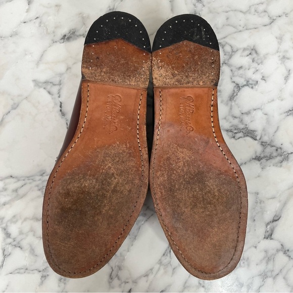 GH Bass Weejuns Classic Brown/Burgandy Leather Tassel Loafers Mens 10 D - Picture 10 of 11